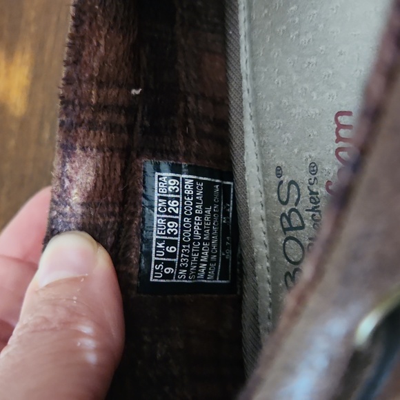 Sketchers Bobs Women's Chill Luxe Buttoned Up Slip On Brown EUC, 9, Memory Foam - Picture 8 of 11